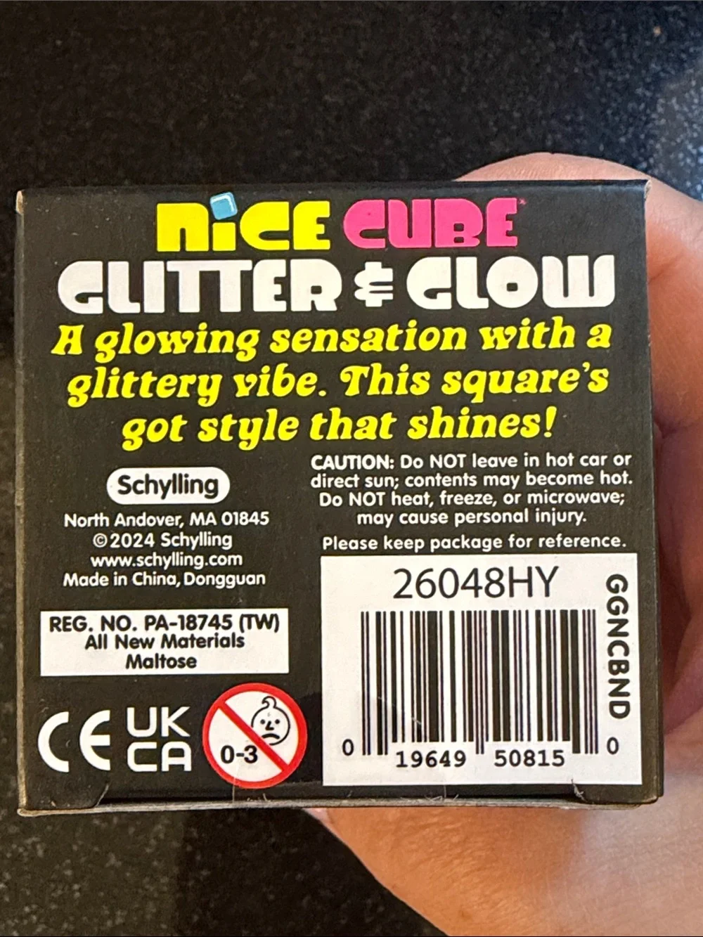 NIB 100% Auth NeeDoh Glitter & Glow Super Solid Squish - Purple